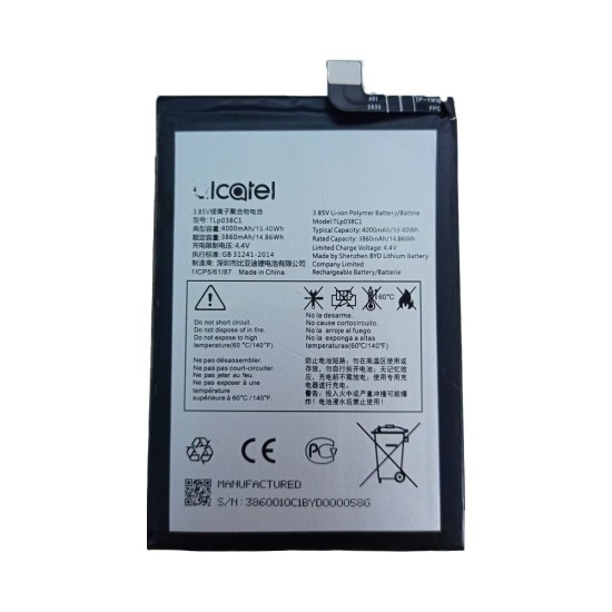 Battery TLP038C7 for Alcatel 3X 2019 4000mAh Battery TLP038C7 for Alcatel 3X 2019 4000mAh